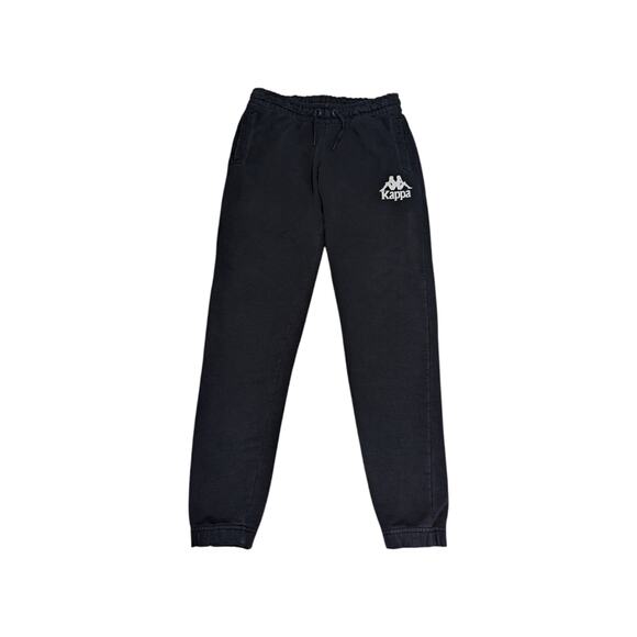 Kappa Black Sweatpants Joggers Fleece Mens Small Athelisure Workout Streetwear - Picture 1 of 5